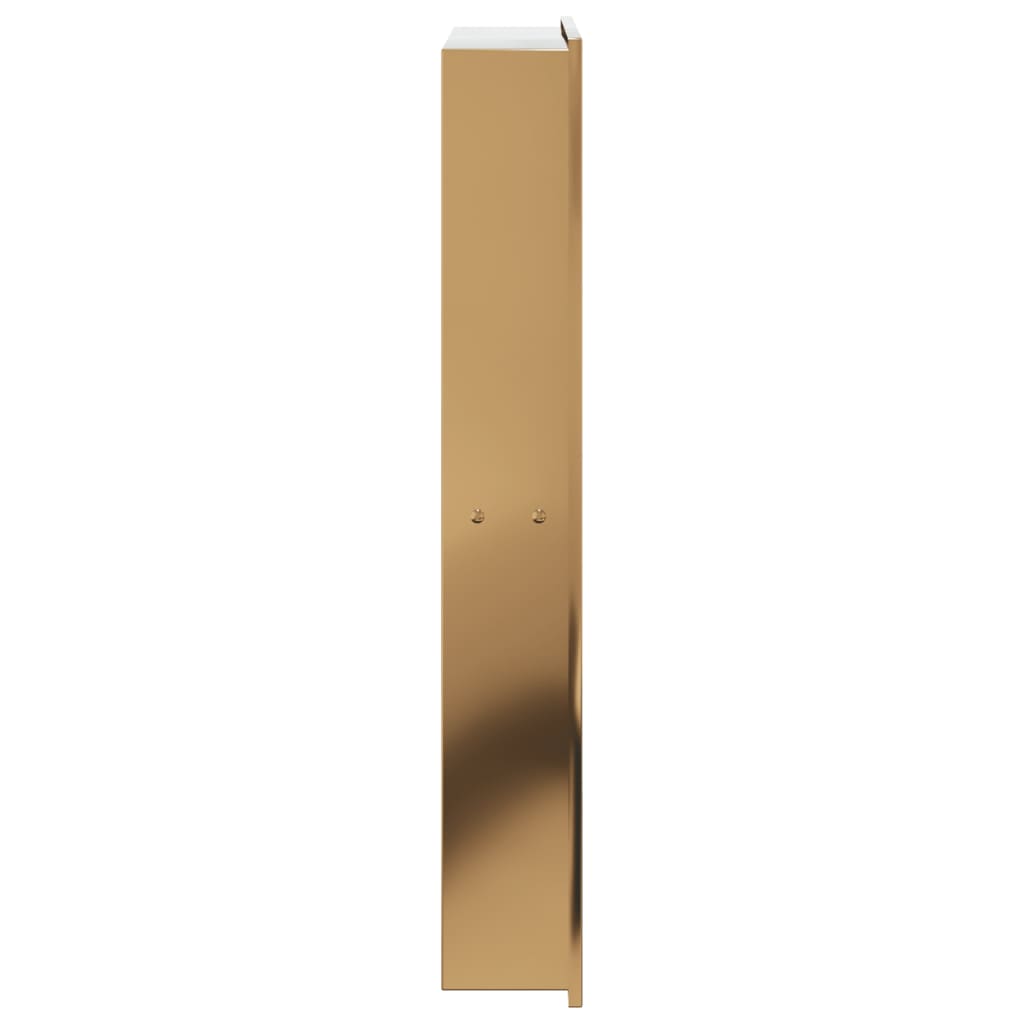brusehylde 32x62x9 cm rustfrit stil børstet guldfarve
