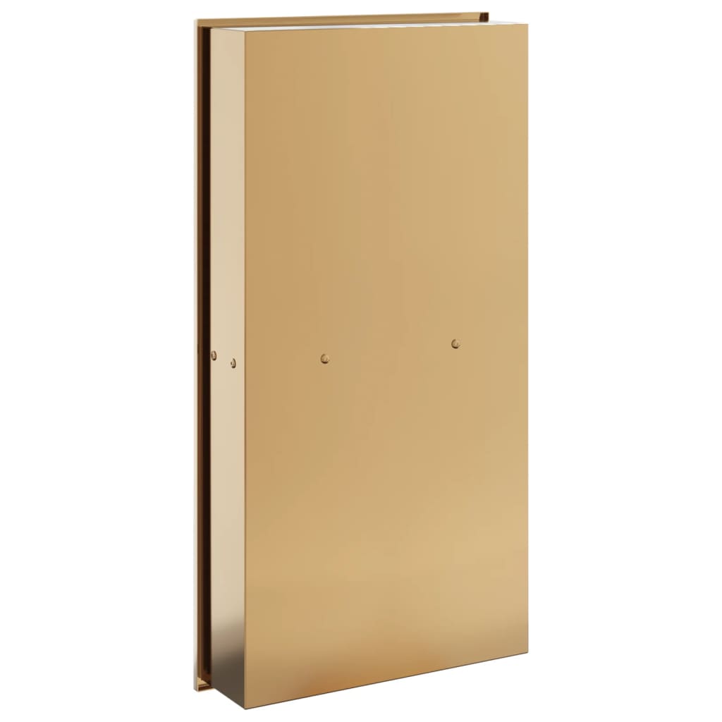brusehylde 32x62x9 cm rustfrit stil børstet guldfarve