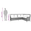 havesofa med hynder L-formet polyrattan sort