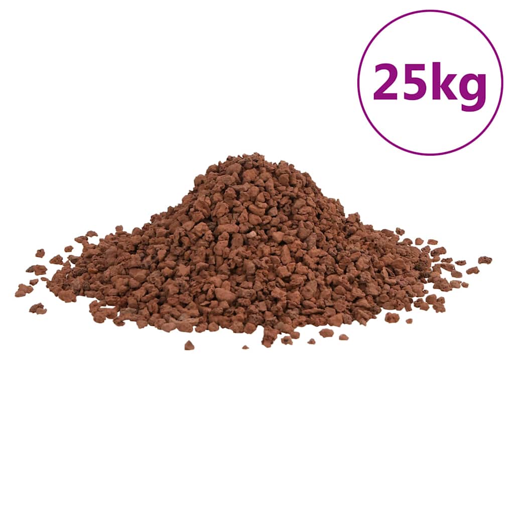 vulkanske sten 25 kg 5-8 mm rød