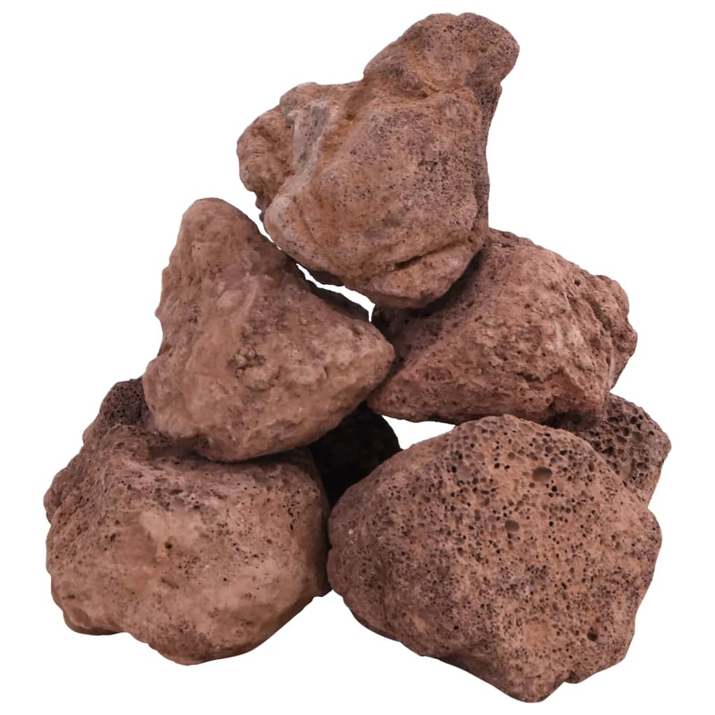 vulkanske sten 25 kg 10-30 cm rød