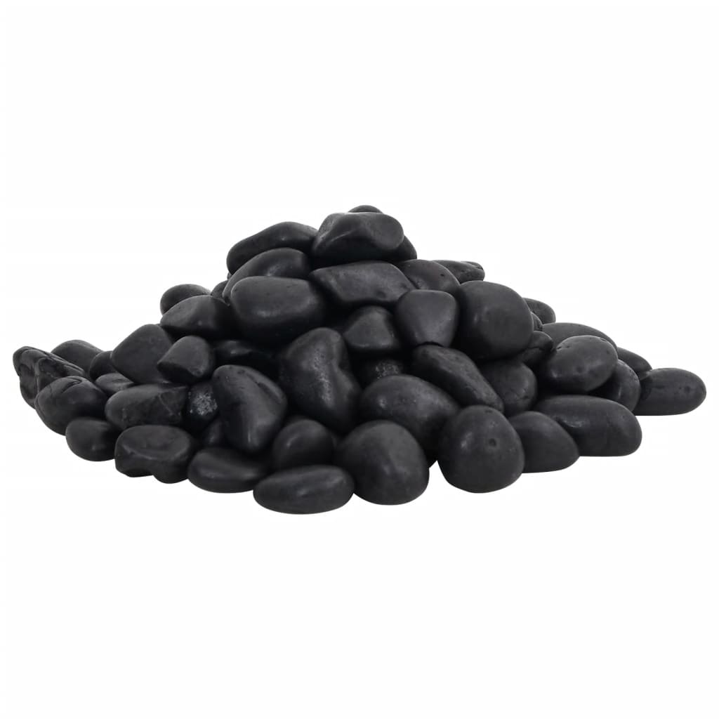 polerede småsten 10 kg 2-5 cm sort
