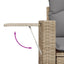 sofasæt til haven 7 dele med hynder polyrattan beige