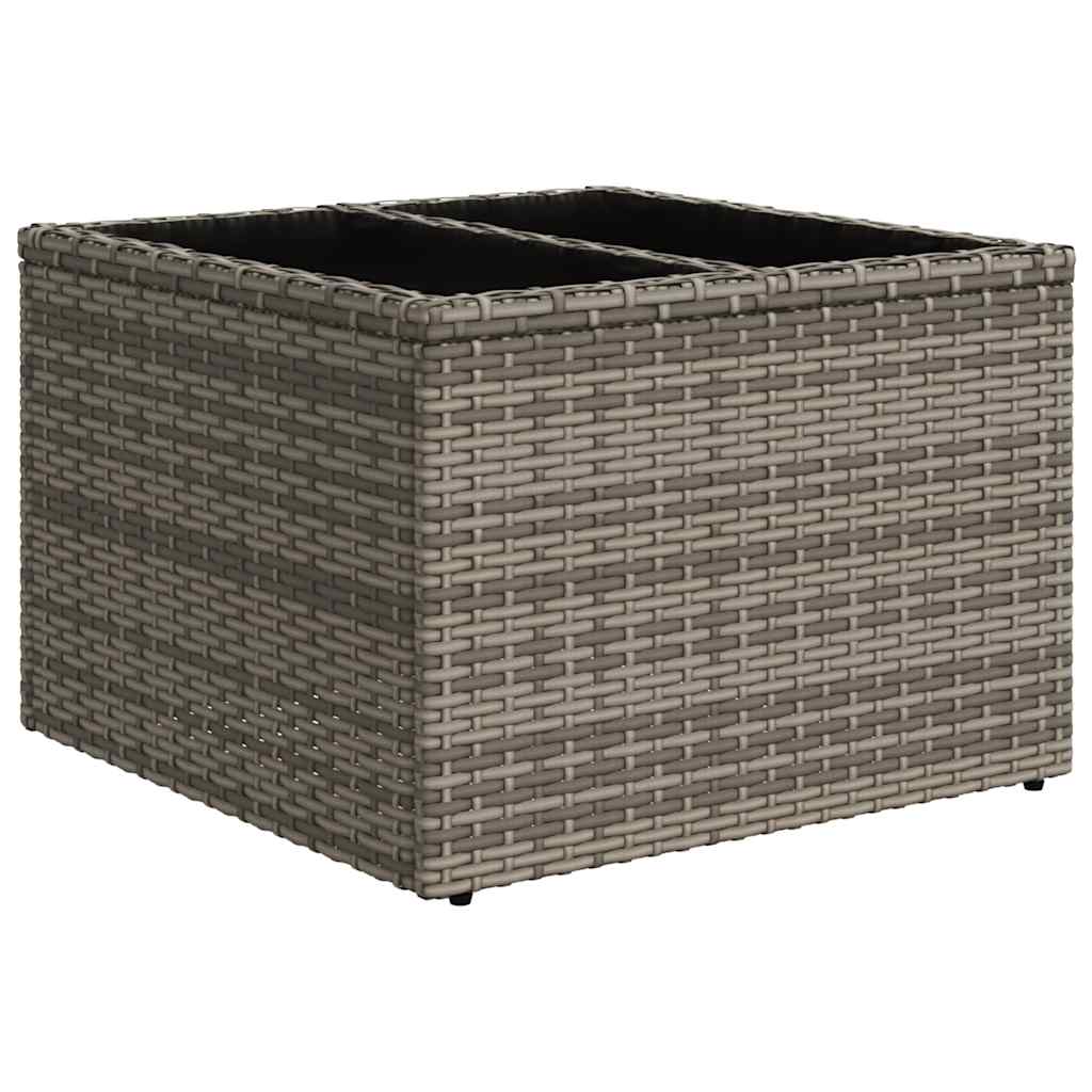 havesofasæt med 8 hynder grå polyrattan