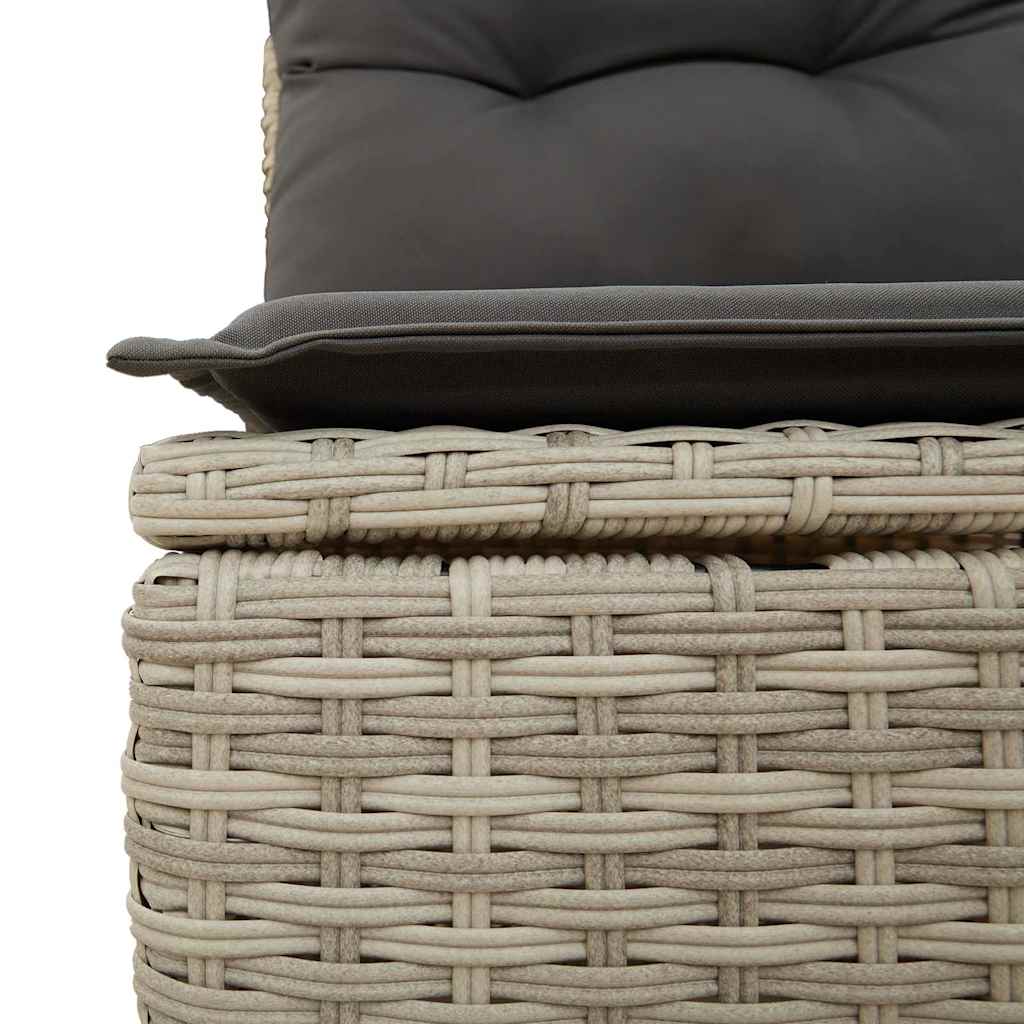 sofasæt til haven 8 dele med hynder polyrattan lysegrå