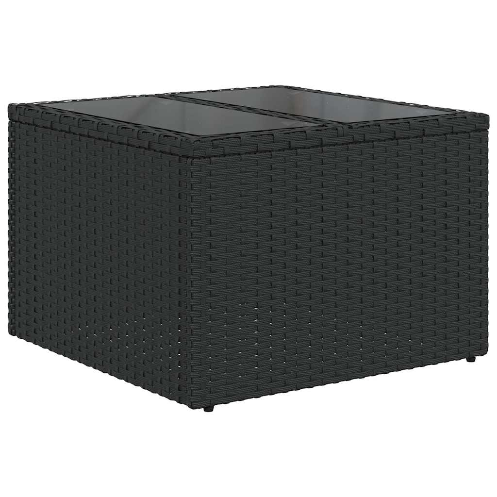 sofasæt til haven 9 dele med hynder polyrattan sort