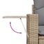 sofasæt til haven 7 dele med hynder polyrattan beige