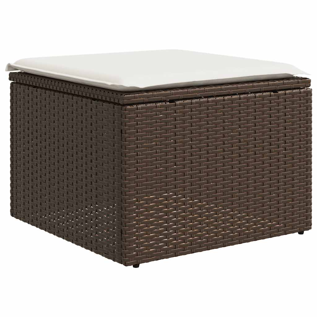 sofasæt til haven 8 dele med hynder polyrattan brun