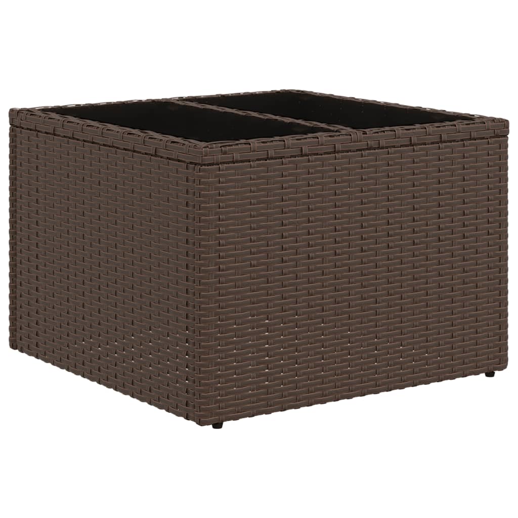 sofasæt til haven 10 dele med hynder polyrattan brun