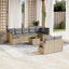 sofasæt til haven 10 dele med hynder polyrattan beige