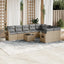 sofasæt til haven 10 dele med hynder polyrattan beige