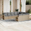 sofasæt til haven 10 dele med hynder polyrattan beige