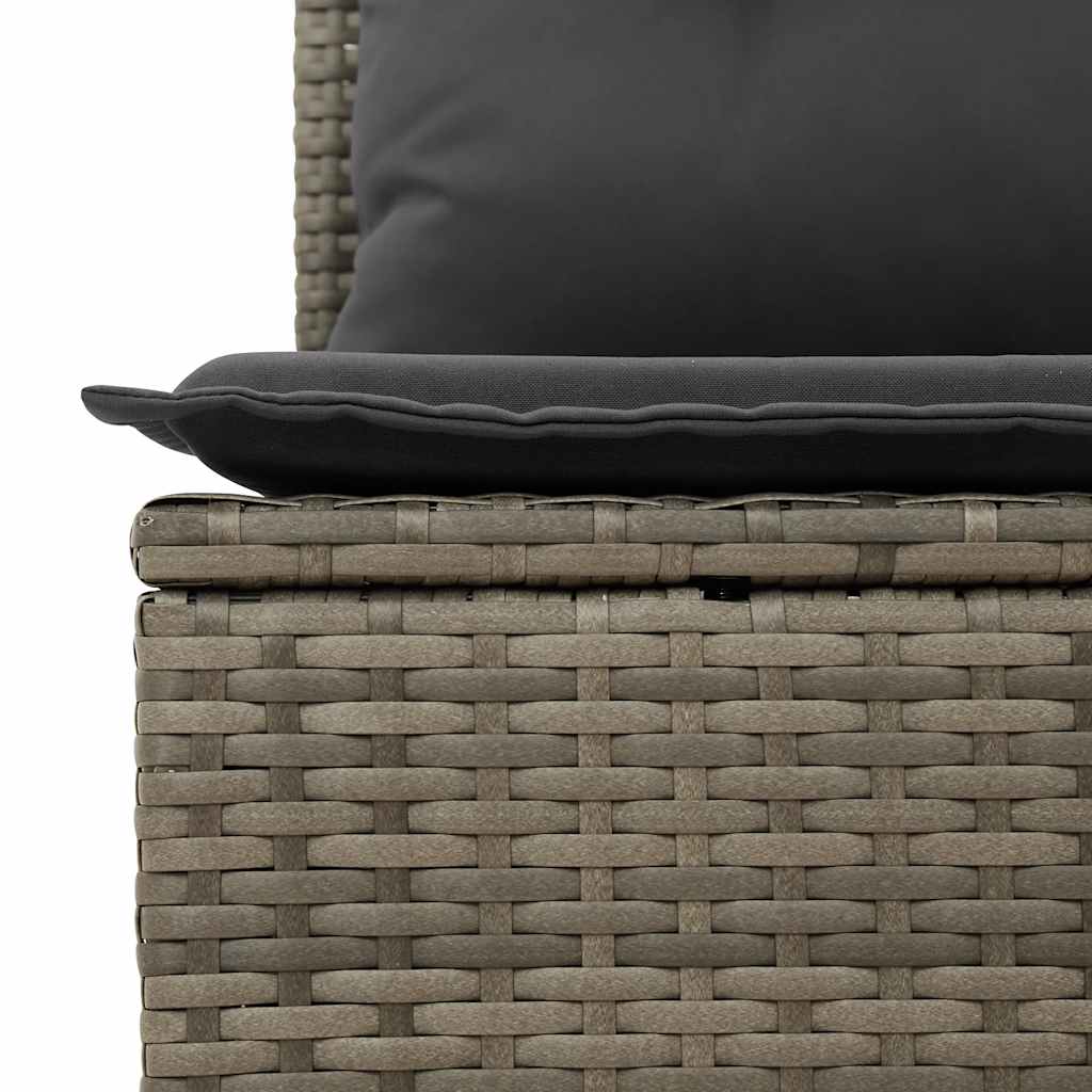 sofasæt til haven 6 dele med hynder polyrattan lysegrå
