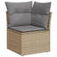 sofasæt til haven 7 dele med hynder polyrattan beige