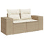 sofasæt til haven 7 dele med hynder polyrattan beige