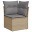 sofasæt til haven 9 dele med hynder polyrattan beige