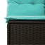 havesofasæt med 6 hynder sort polyrattan