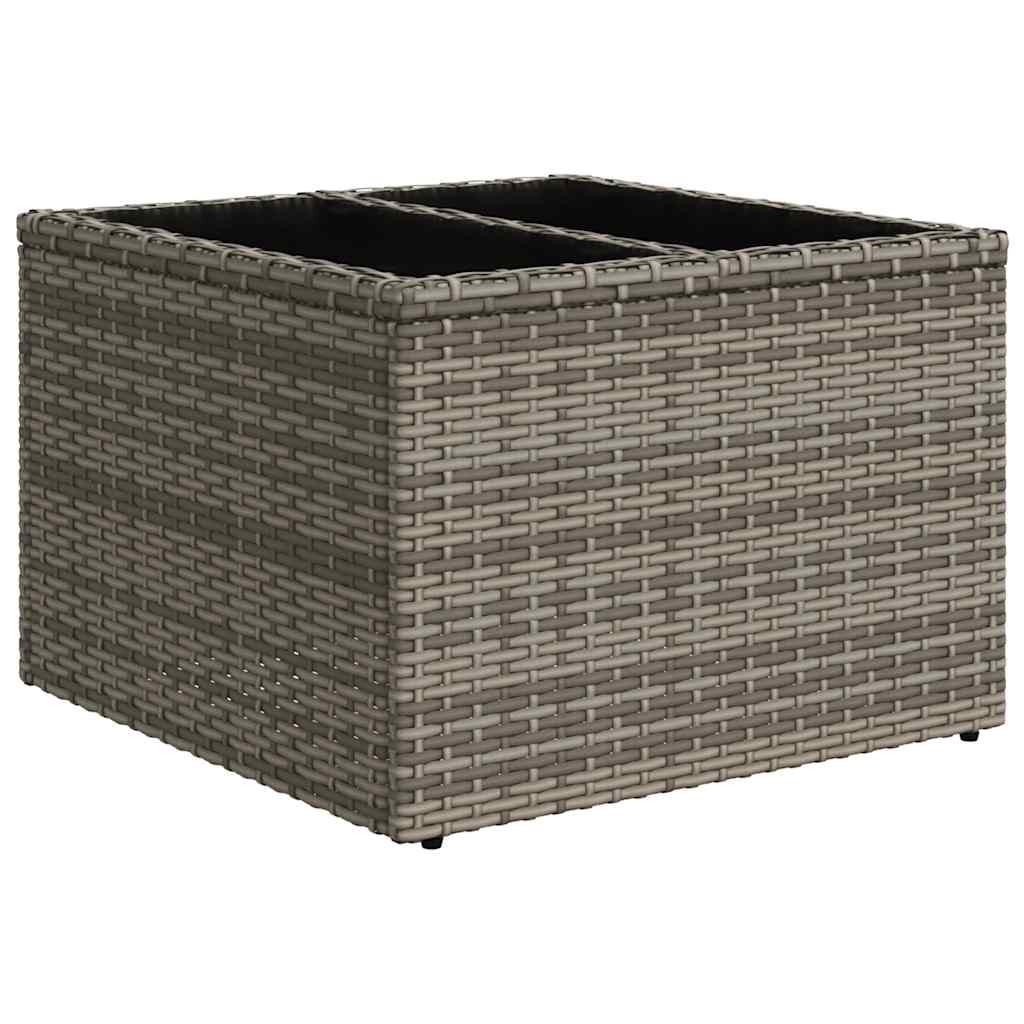 havesofasæt med 7 dele og hynder grå polyrattan