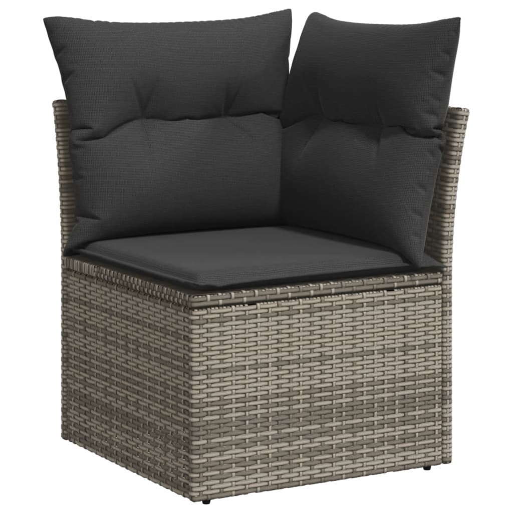 sofasæt til haven 8 dele med hynder polyrattan grå