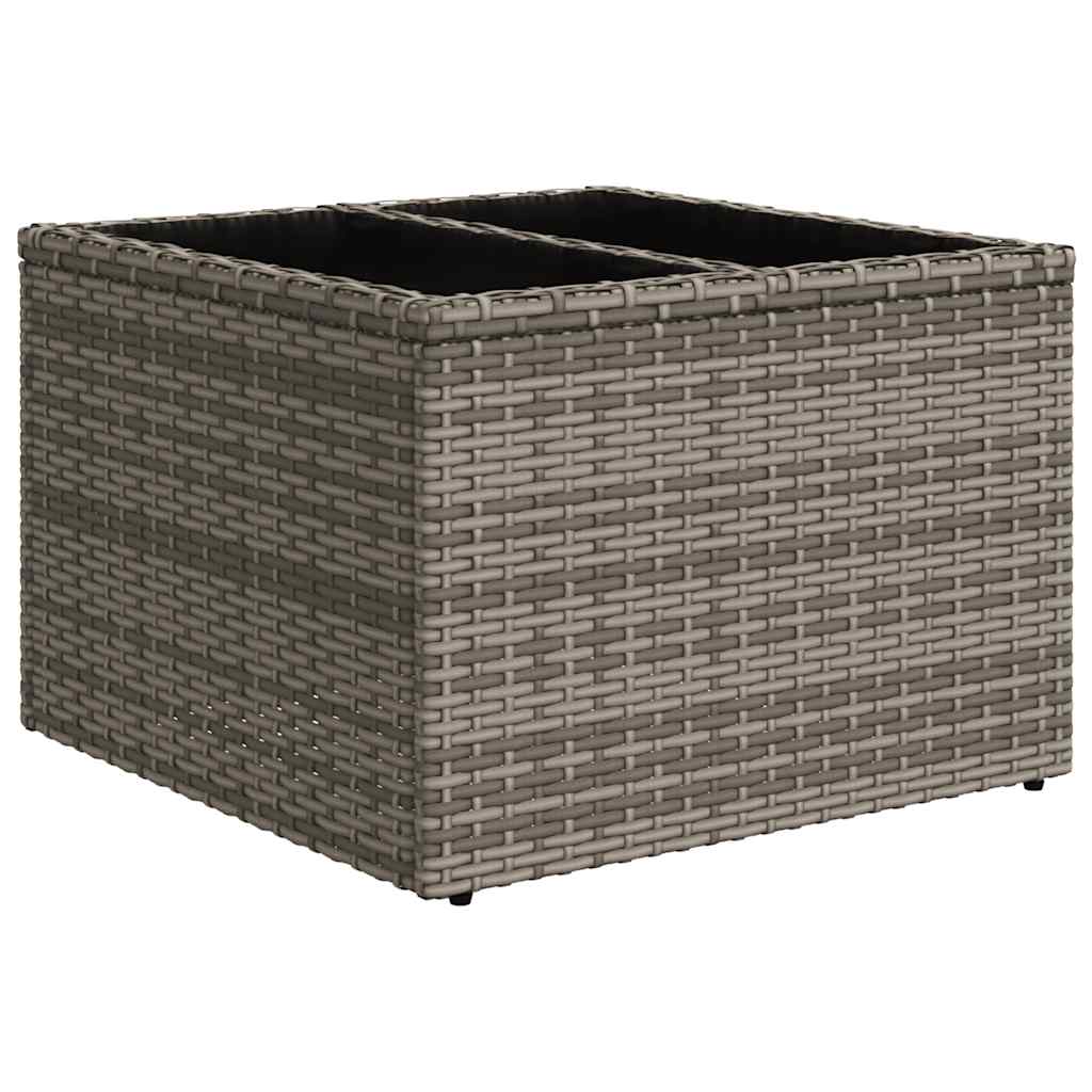 havesofasæt med 7 dele og hynder grå polyrattan