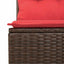havesofasæt med 7 hynder brun polyrattan