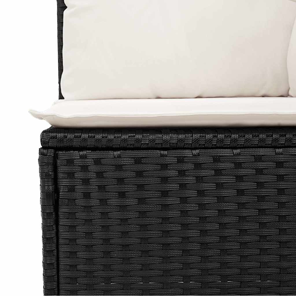 sofasæt til haven 10 dele med hynder polyrattan sort