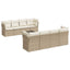 sofasæt til haven 9 dele med hynder polyrattan beige