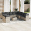 sofasæt til haven 12 dele med hynder polyrattan lysegrå