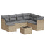 sofasæt til haven 8 dele med hynder polyrattan beige