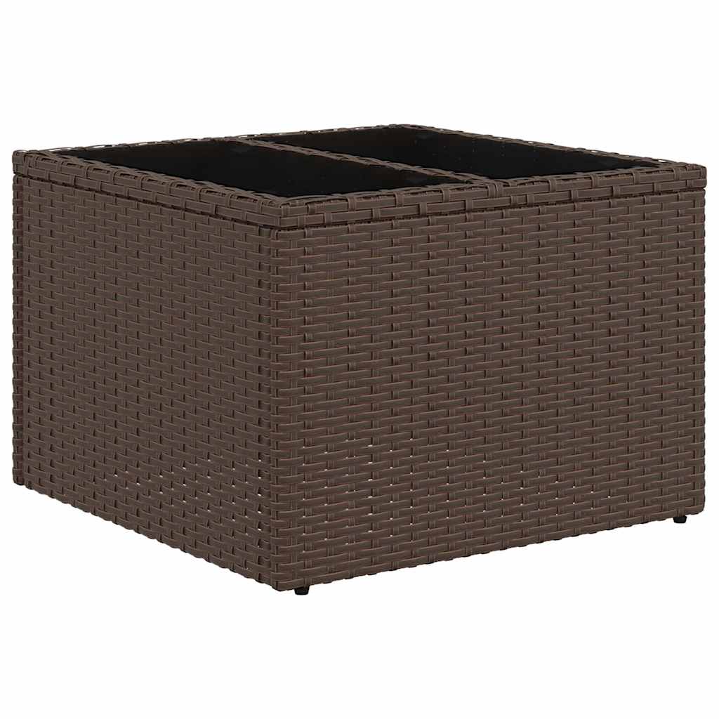 loungesæt til haven 11 dele med hynder polyrattan brun