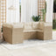 sofasæt til haven 6 dele med hynder polyrattan beige