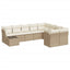 sofasæt til haven 10 dele med hynder polyrattan beige