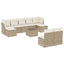 sofasæt til haven 10 dele med hynder polyrattan beige
