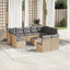sofasæt til haven 12 dele med hynder polyrattan beige