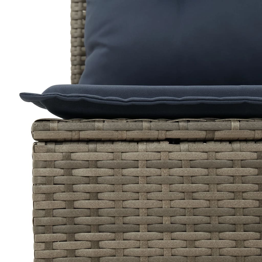 13-delt havesofasæt med hynder grå polyrattan