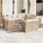sofasæt til haven 11 dele med hynder polyrattan beige
