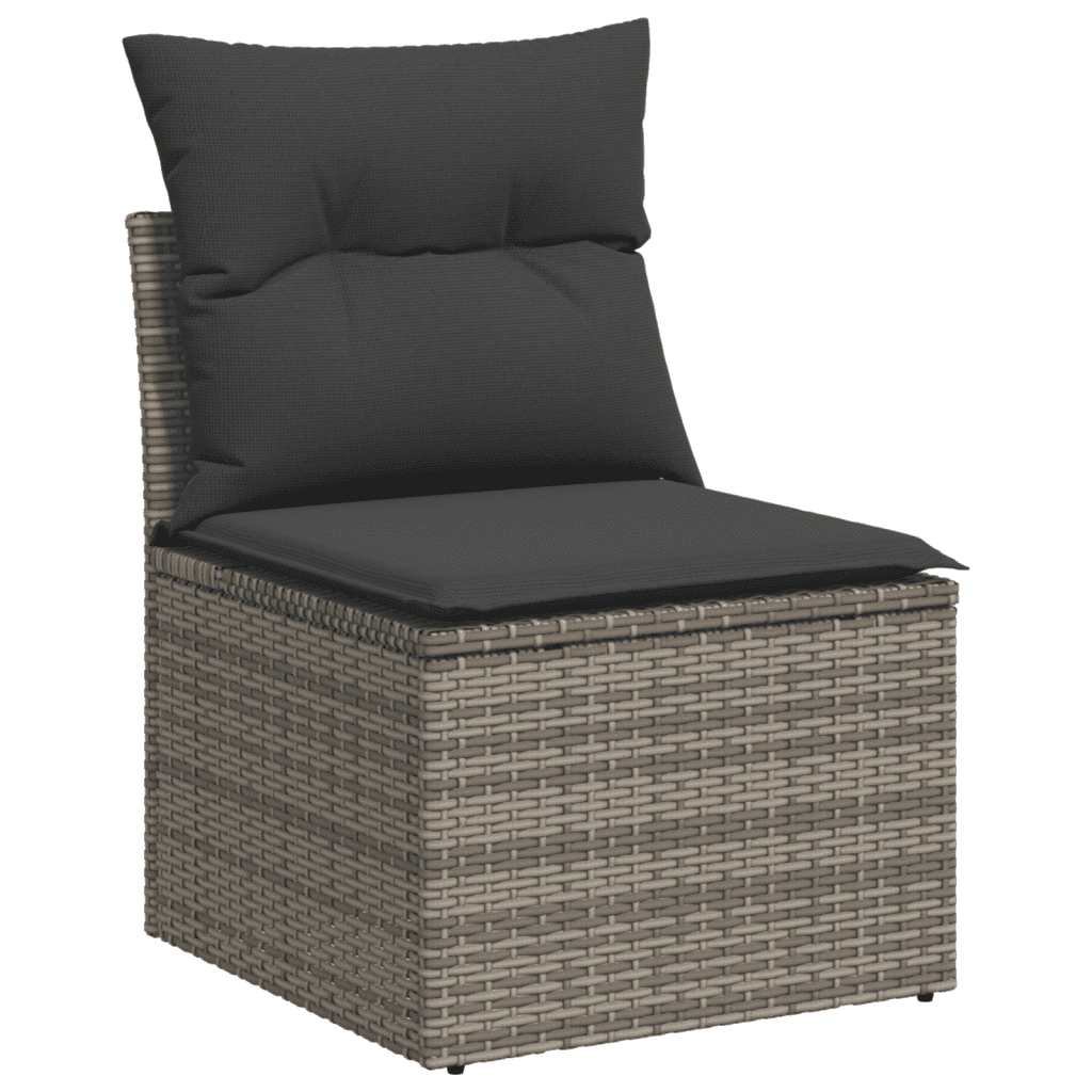 sofasæt til haven 8 dele med hynder polyrattan grå