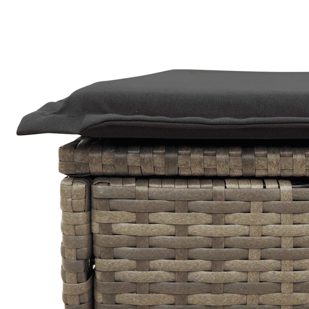 sofasæt til haven 8 dele med hynder polyrattan grå