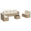 sofasæt til haven 9 dele med hynder polyrattan beige