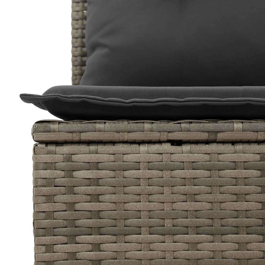 sofasæt til haven 9 dele med hynder polyrattan grå