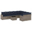 sofasæt til haven 10 dele med hynder polyrattan grå