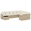 sofasæt til haven 10 dele med hynder polyrattan beige