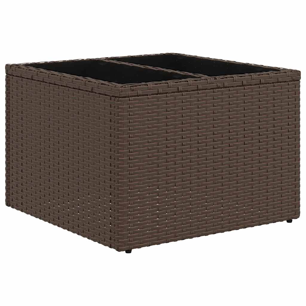 loungesæt til haven 11 dele med hynder polyrattan brun