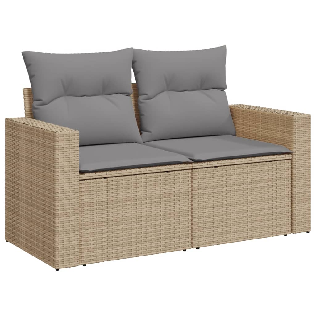 sofasæt til haven 11 dele med hynder polyrattan beige