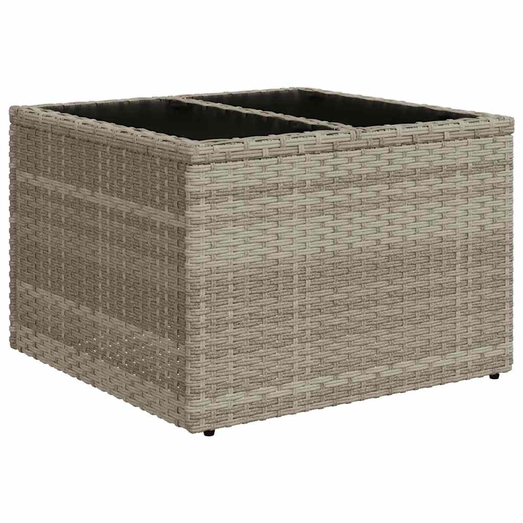 loungesæt til haven 11 dele med hynder polyrattan grå