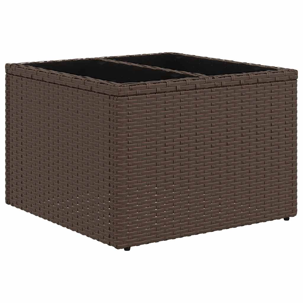 loungesæt til haven 11 dele med hynder polyrattan brun