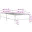 sengeramme 100x200 cm konstrueret træ og metal sonoma-eg