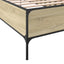 sengeramme 75x190 cm konstrueret træ og metal sonoma-eg