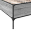sengeramme 75x190 cm konstrueret træ og metal grå sonoma-eg