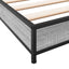 sengestel 120x200 cm konstrueret træ og metal grå sonoma-eg